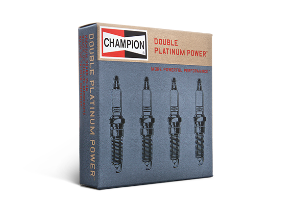 Champion Double Platinum Spark Plug package view double platinum spark plug by champion